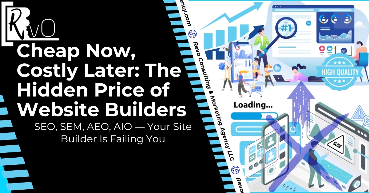 Cheap Now Costly Later The Hidden Price of Website Builders Revo Consulting Marketing Agency Revo Consulting and & Marketing Agency a Limited Liability Company in Florida